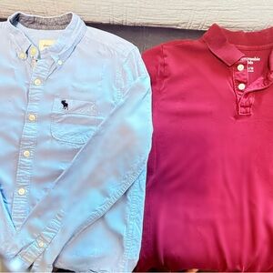 Abercrombie Kids Light Blue Button-Down and Maroon Polo Set